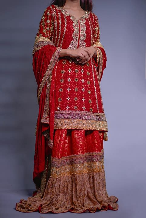 Farshi sharara bridal clearance